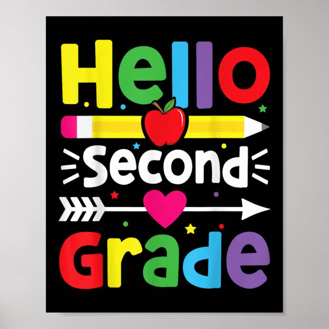 Back to school Hej andra Klass-gruppen andra Klass Poster (Framsidan)
