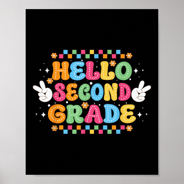 Back to school Hej andra Klass-gruppen andra Klass Poster (Framsidan)