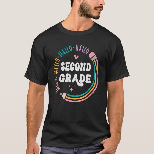 Back to school Hej andra Klass-Klass-huvudvärk T Shirt (Framsida)