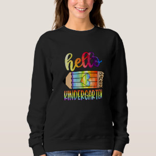 Back to school Hej Kindergarten Leopard Tie Dye T Shirt