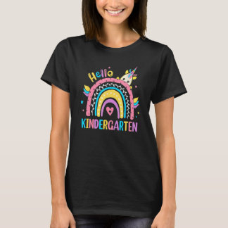 Back to school Hej Kindergarten Rainbow Unicorn T Shirt