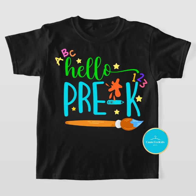 Back to school Hej Pre-K T-Shirt (Skapare uppladdad)