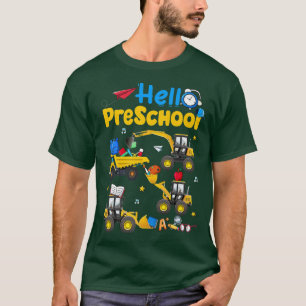 Back to school Hej Preschool Lastbil Construction T Shirt