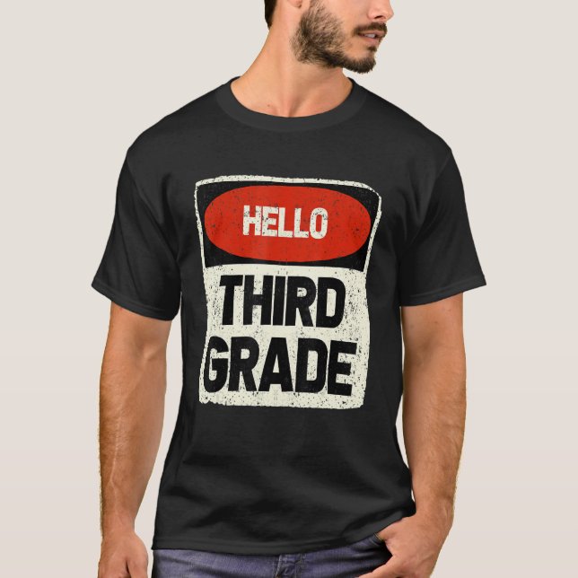 Back to school Hej Tredje För barn Klass T Shirt (Framsida)