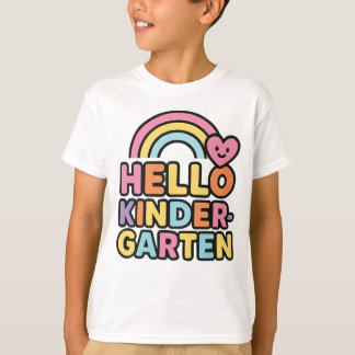 Back to School Hello Kindergarten Teacher Kids T Shirt
