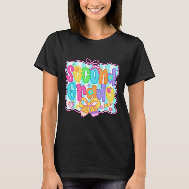 Back To School Hello Second Grade Team 2nd Grade B T Shirt (Framsida)