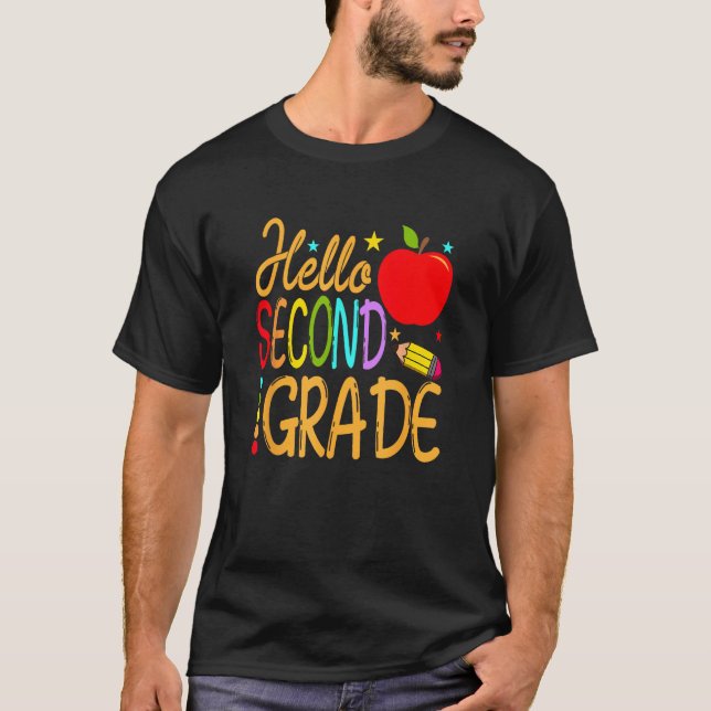 Back To School Hello Second Grade Team 2nd Grade T T Shirt (Framsida)
