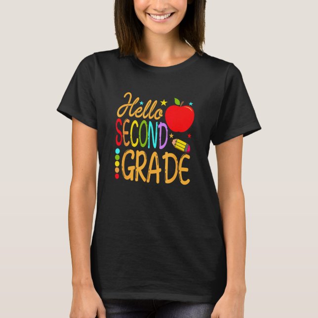 Back To School Hello Second Grade Team 2nd Grade T T Shirt (Framsida)