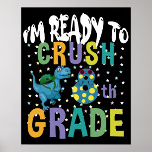 Back to school I är Redo till Crush 8th Klass Dino Poster