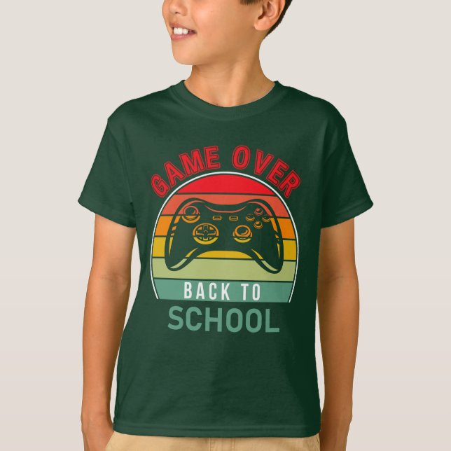 Back to school i en spelare stil. t shirt (Framsida)