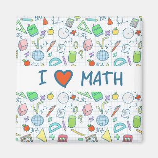 Back to school: "I kärlek math" magnet