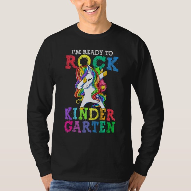 Back To School I m Ready To Rock Kindergarten Unic T Shirt (Framsida)