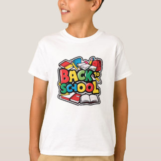 Back to School Illustration – Colorful Cartoon T Shirt