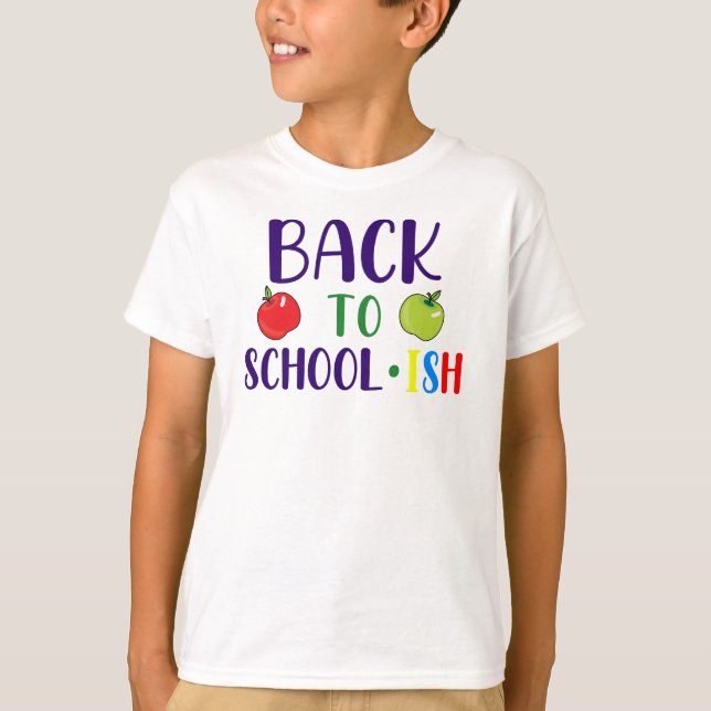 Back to School...ish – Funny Lazy Student Vibes  T Shirt (Framsida)