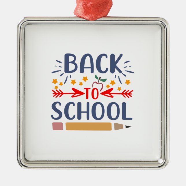 Back to school julgransprydnad metall (Framsidan)