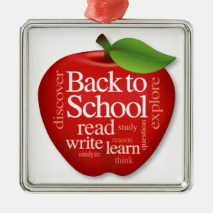 Back to school julgransprydnad metall