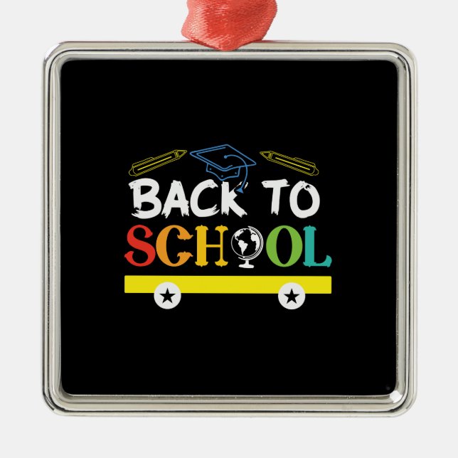 Back to school julgransprydnad metall (Framsidan)