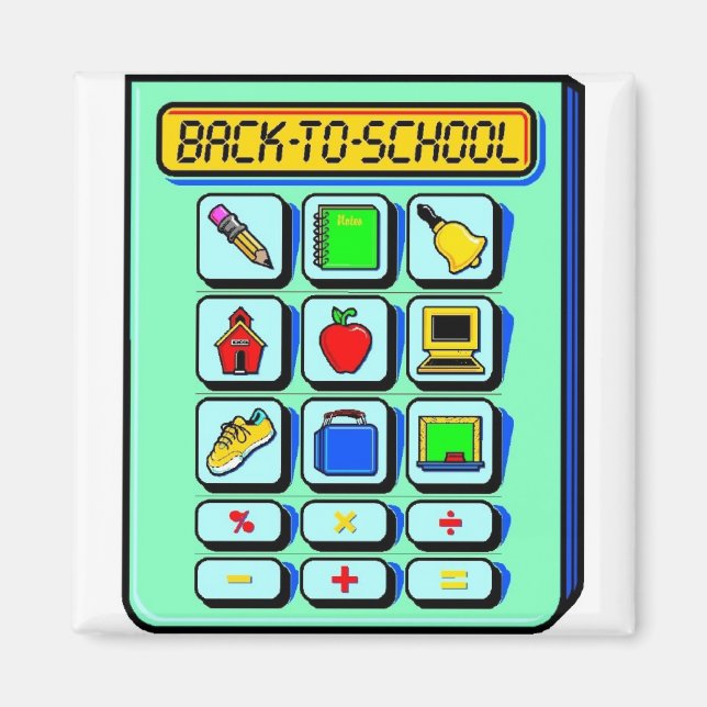 Back to school-kalkylator magnet (Framsidan)