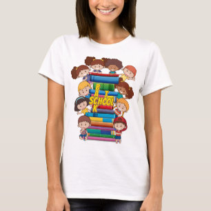 Back to school Kids Bokar Lärare T Shirt