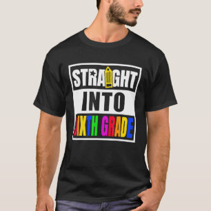 Back to school Kids första skoldag sjätte Grad T Shirt