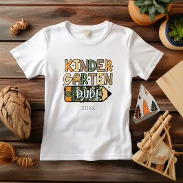 Back to school Kindergarten Boy Camo Boy T-Shirt