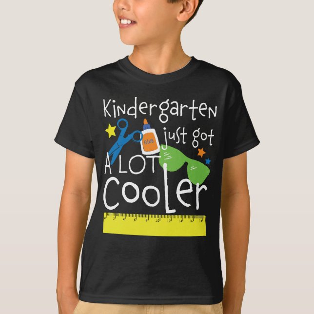 Back to school Kindergarten Just Har A Lot Cooler T Shirt (Framsida)
