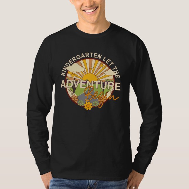 Back To School  Kindergarten Let the Adventure Beg T Shirt (Framsida)