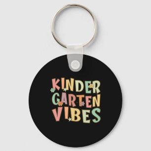 Back to school Kindergarten Vibes Retro Teacher Nyckelring