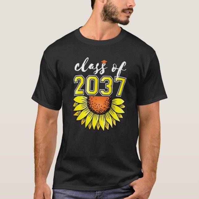Back to school, klass av 2037 års handavtryck förk t shirt (Framsida)