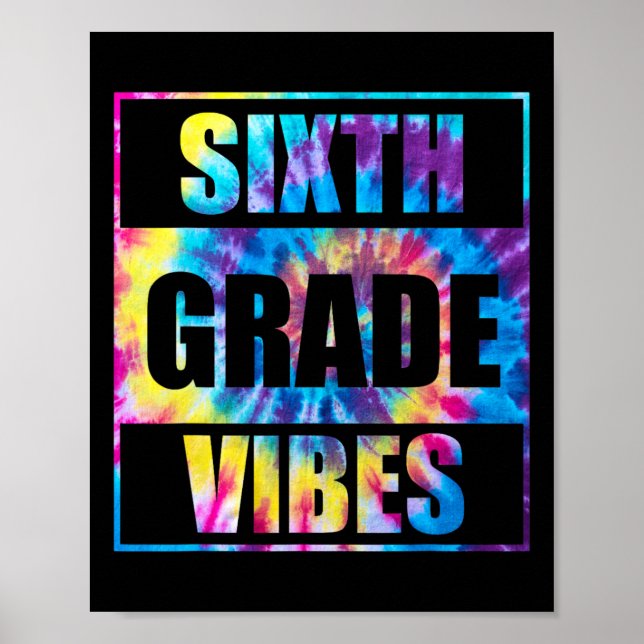Back to school Klass Vibes första skoldag i 6e Poster (Framsidan)