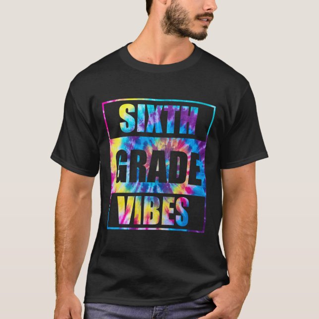 Back to school Klass Vibes första skoldag i 6e T Shirt (Framsida)