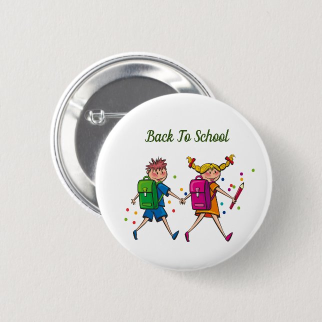 Back to school knapp (Framsida & baksida)
