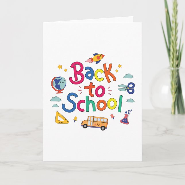 Back to school kort (Framsida)