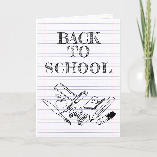 Back to school kort (Framsida)
