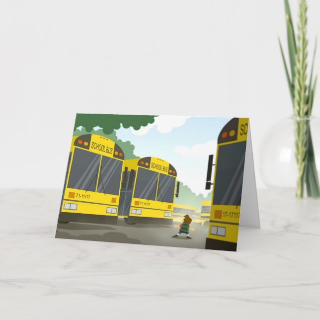 Back to school-kort kort (Framsida)