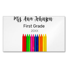 Back to school kritor Lägg till namn klass i år Magnetiska Visitkort