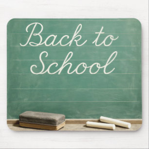 Back to school Kursiv text på Grönt-kalkylpanel Musmatta