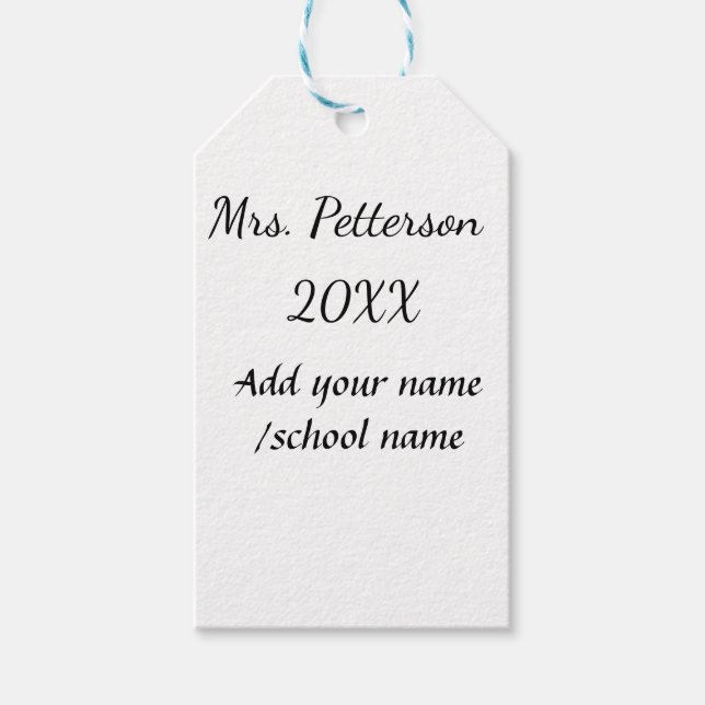 Back to school lägger till lärare i namn-skolan na presentetikett (Framsidan)