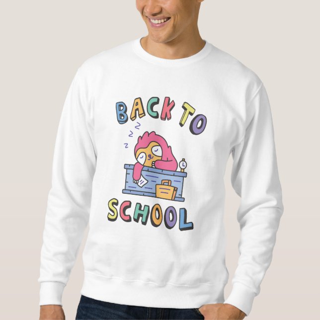 Back to school lång ärmad tröja (Framsida)