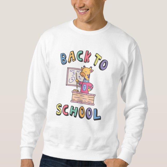 Back to school lång ärmad tröja (Framsida)