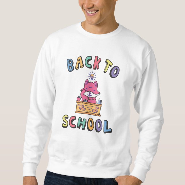 Back to school lång ärmad tröja (Framsida)