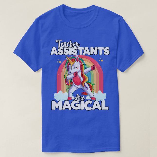 Back to school Lärarassistent Unicorn Magic T Shirt (Design framsida)