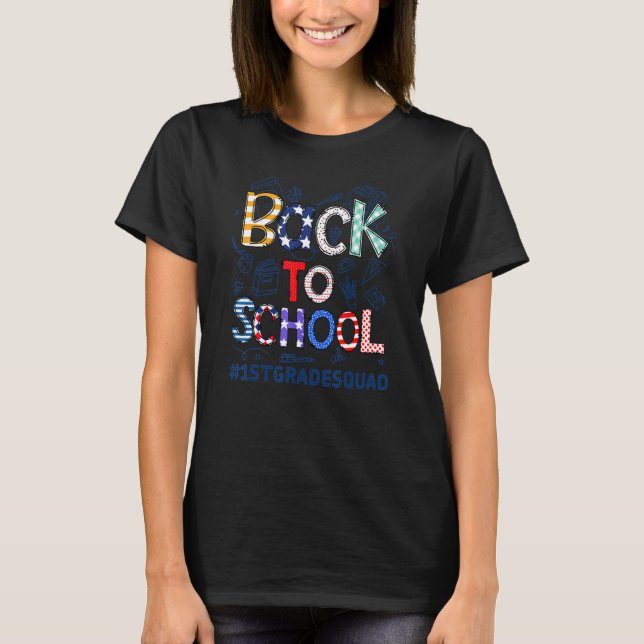 Back to school Lärare 1:a Klass-torget T Shirt (Framsida)