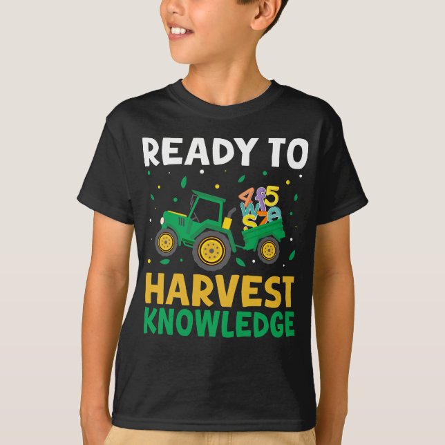 Back to school Lärare Farming Tractor Farmer Kids T Shirt (Framsida)