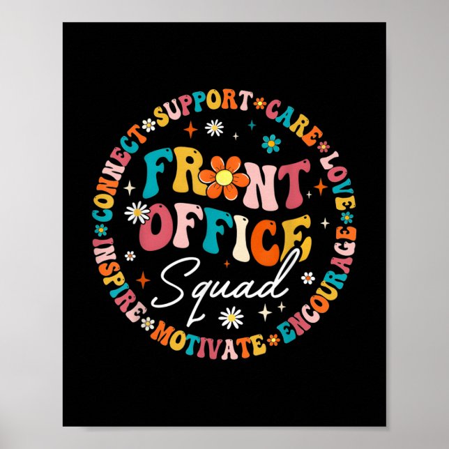 Back to school Lärare Front Office Squad Funny Fi Poster (Framsidan)