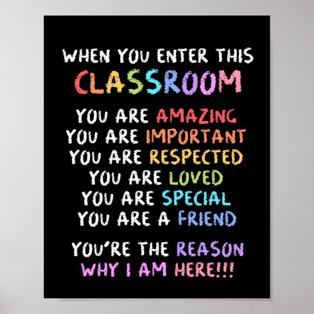 Back to school Lärare när du kommer hit Poster (Framsidan)