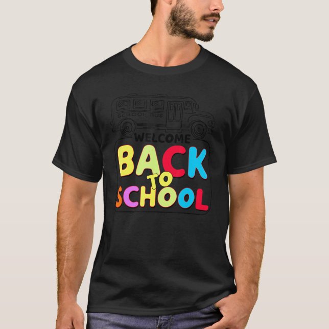 Back to school Lärare Student i Buss T Shirt (Framsida)
