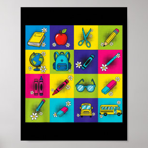 Back to school Lärare Student Manar Women Girls Ki Poster