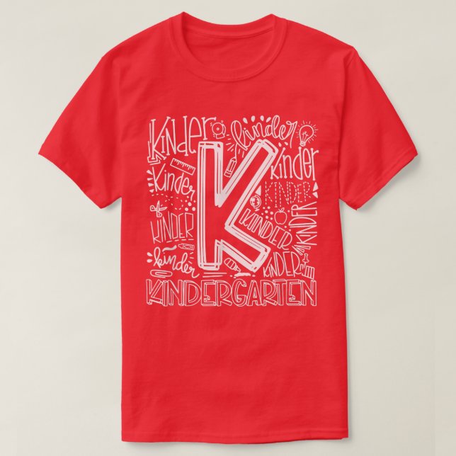 Back to school Lärare Student Typography Kinderga T Shirt (Design framsida)