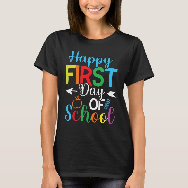 Back to school Lärare Studenter första skoldagen i T Shirt (Framsida)